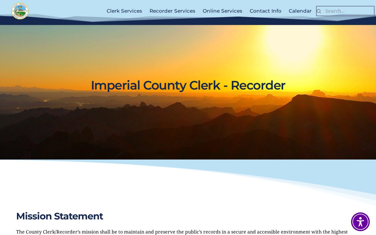 El Centro residents directory county recorder records