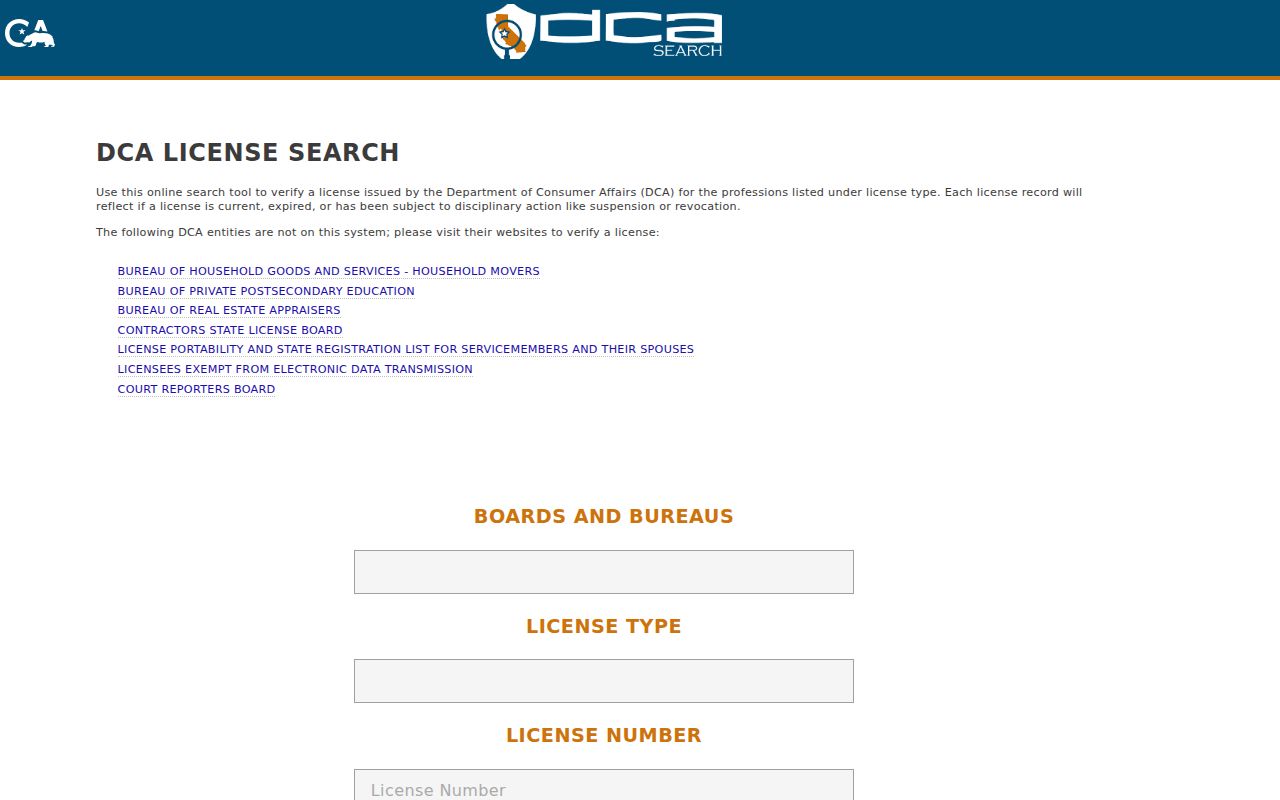 El Centro residents directory California professional license search