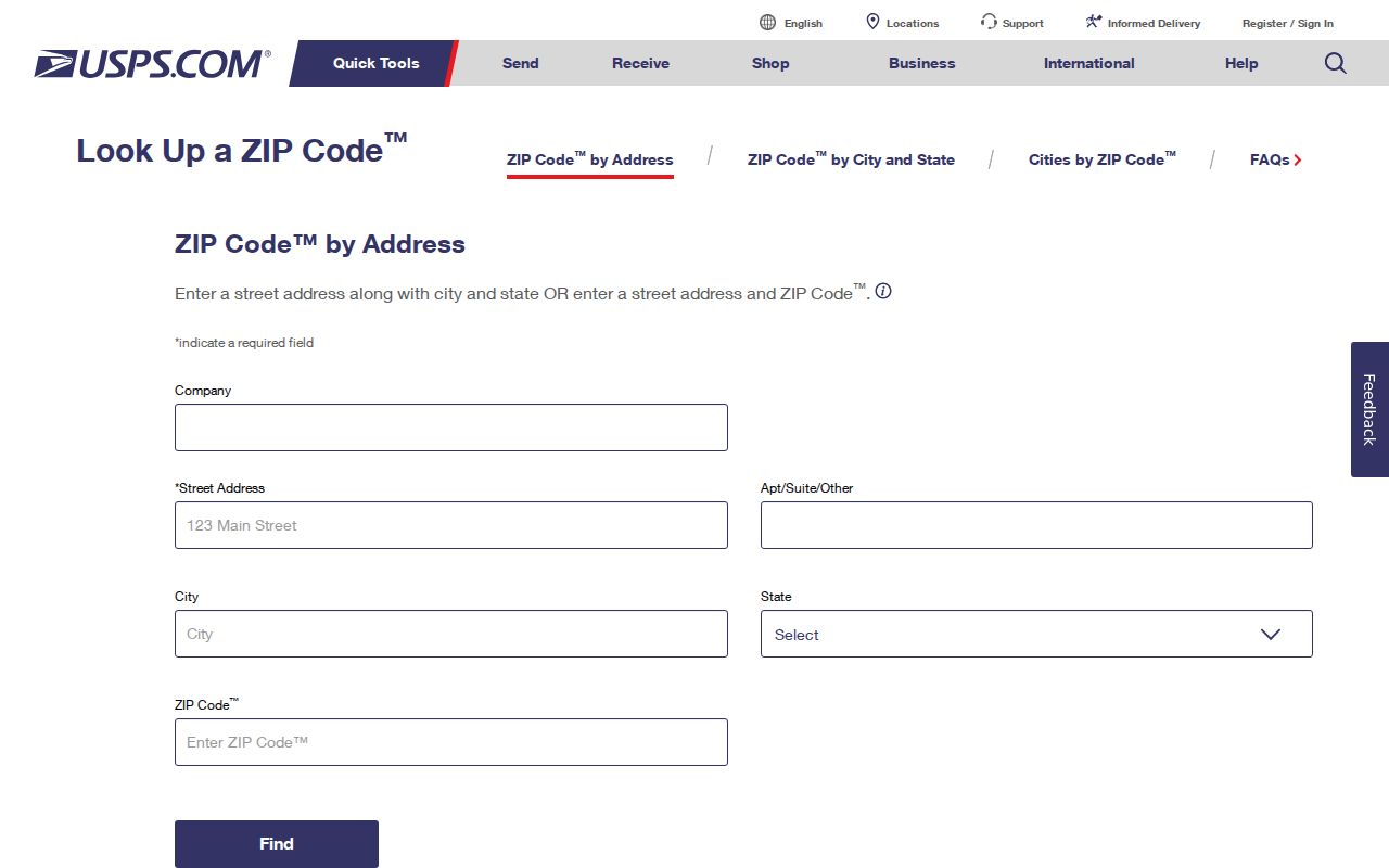 El Centro ZIP code directory USPS address lookup